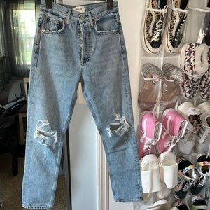 Like New AGOLDE HighRise Riley Crop